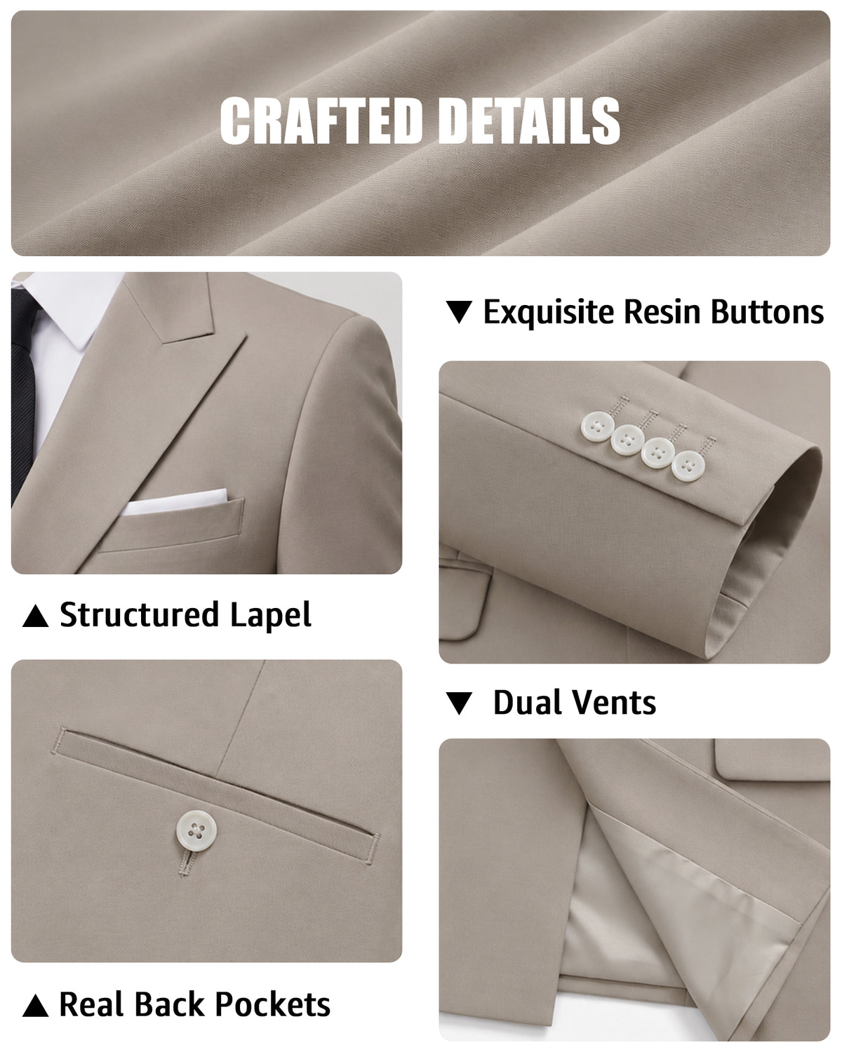 double-breasted suit jacket paired with a pair of pants