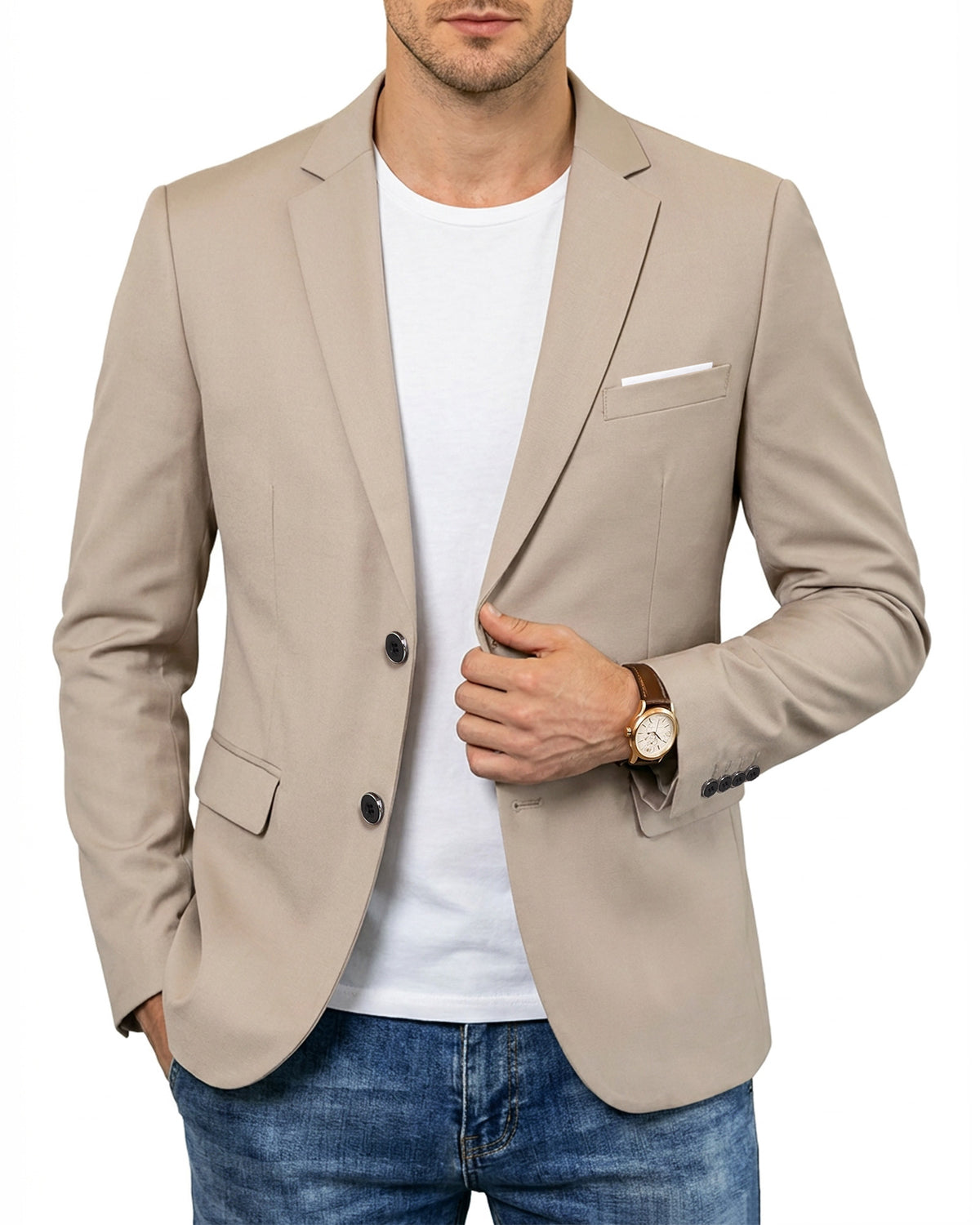 two-button suit jacket