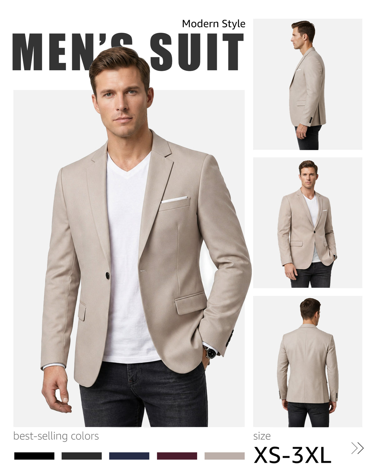one-button suit jacket