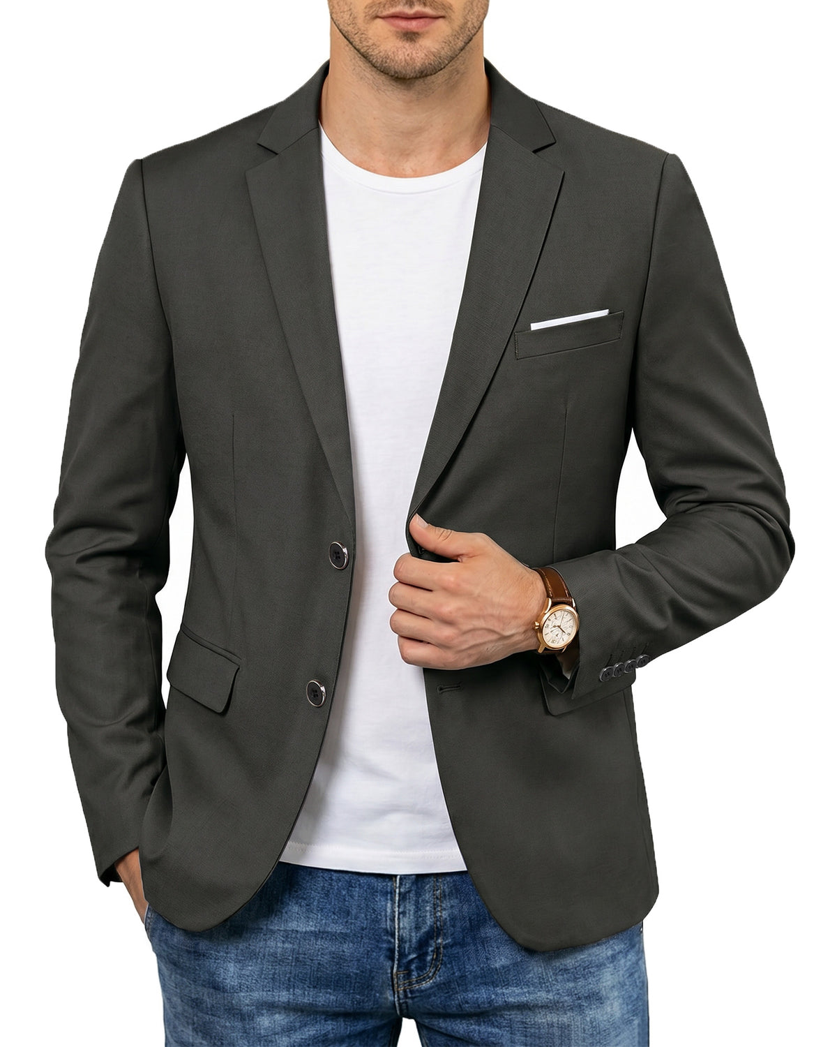 two-button suit jacket