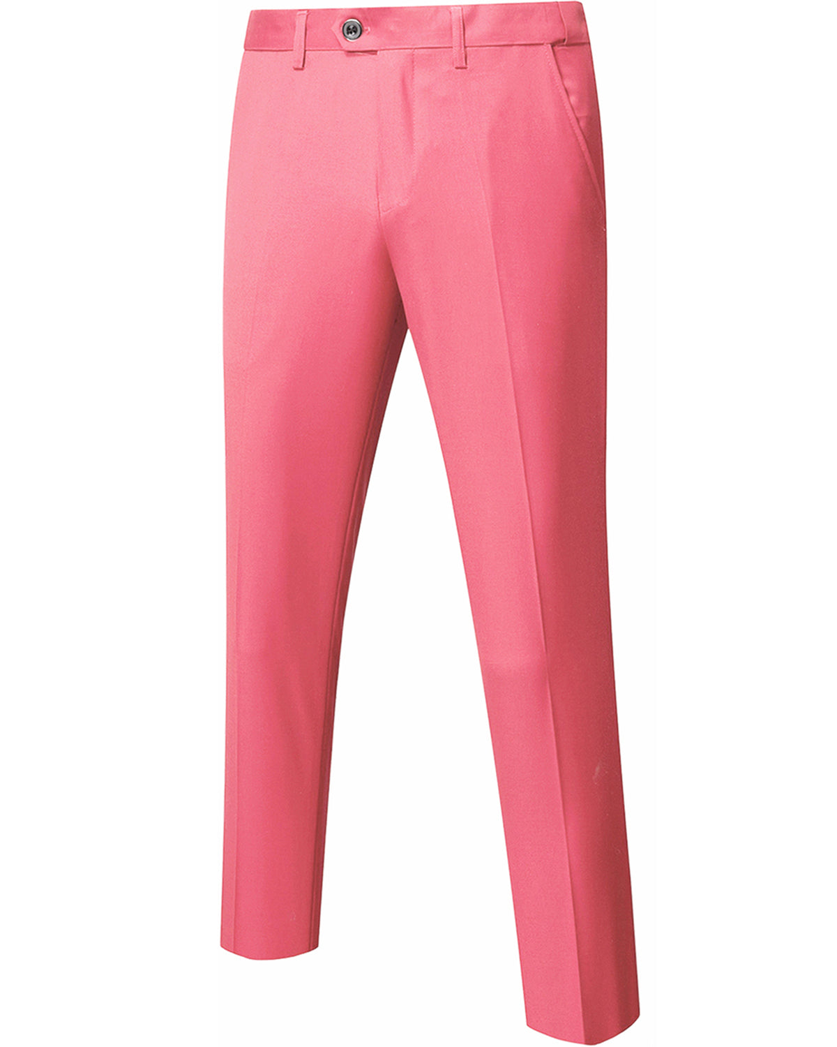 two-button suit jacket with a matching vest and pants