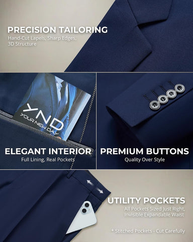 YND one-button two-piece suit — detail 3