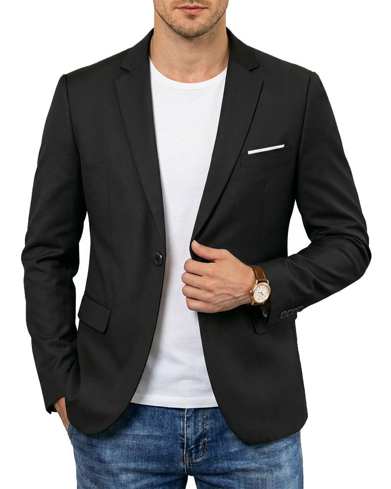 YND Men's One-Button Slim-Fit Blazer
