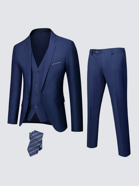 YND Men's 3 Piece Suit Set with Tie, 2 Button Slim Netherlands YND Men's 3 Piece Suit Set with Tie, 2 Button Slim Netherlands
